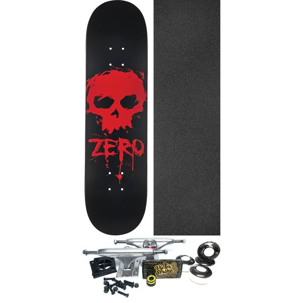 Zero Skateboards New Blood / Blood Skull Skateboard Deck - 8.5" x 32" - Complete Skateboard Bundle